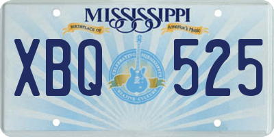 MS license plate XBQ525