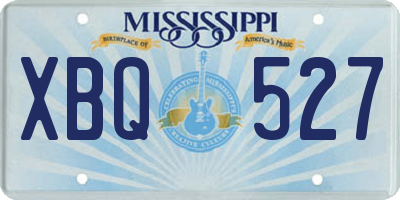 MS license plate XBQ527
