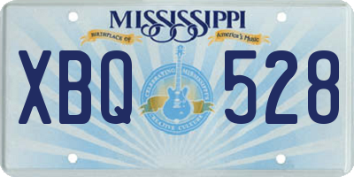 MS license plate XBQ528