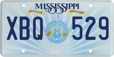 MS license plate XBQ529