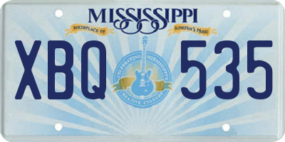 MS license plate XBQ535
