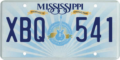 MS license plate XBQ541