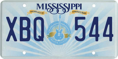 MS license plate XBQ544