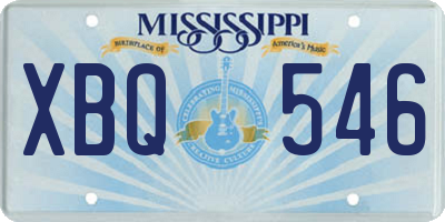 MS license plate XBQ546