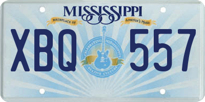 MS license plate XBQ557