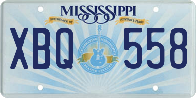 MS license plate XBQ558