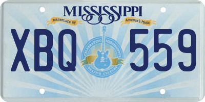 MS license plate XBQ559