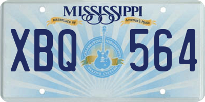 MS license plate XBQ564