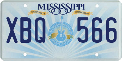 MS license plate XBQ566
