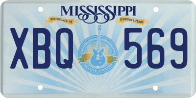 MS license plate XBQ569