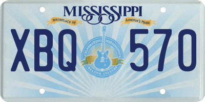 MS license plate XBQ570