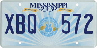 MS license plate XBQ572