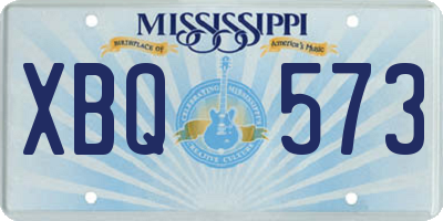 MS license plate XBQ573