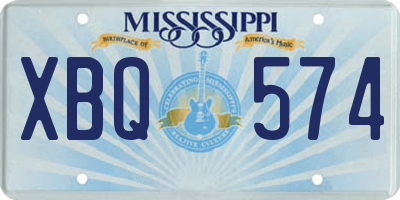 MS license plate XBQ574