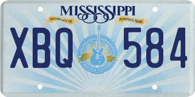 MS license plate XBQ584