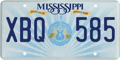 MS license plate XBQ585