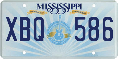 MS license plate XBQ586