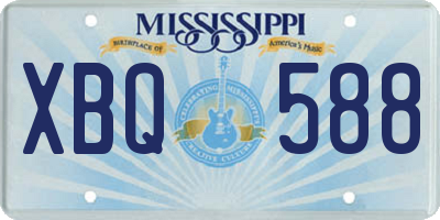 MS license plate XBQ588