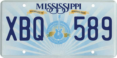 MS license plate XBQ589