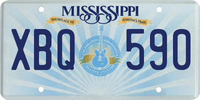 MS license plate XBQ590