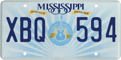 MS license plate XBQ594