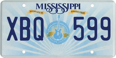 MS license plate XBQ599