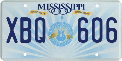 MS license plate XBQ606