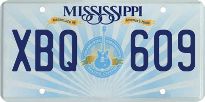 MS license plate XBQ609