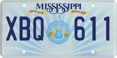 MS license plate XBQ611