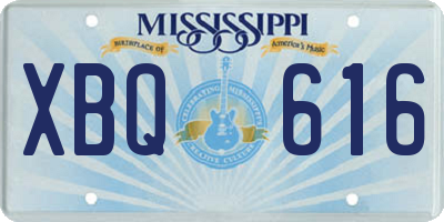 MS license plate XBQ616