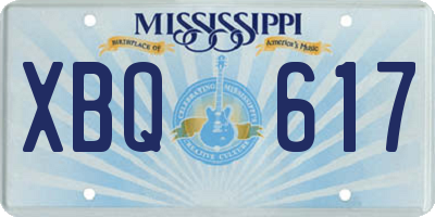 MS license plate XBQ617