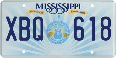 MS license plate XBQ618