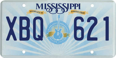 MS license plate XBQ621