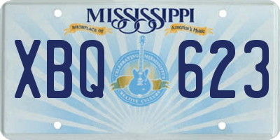 MS license plate XBQ623
