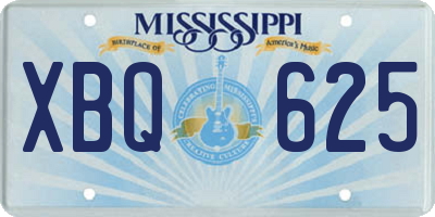 MS license plate XBQ625