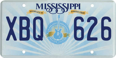 MS license plate XBQ626
