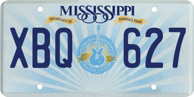 MS license plate XBQ627