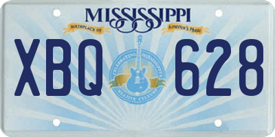 MS license plate XBQ628
