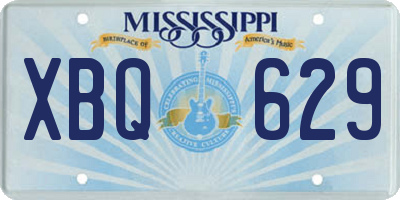 MS license plate XBQ629
