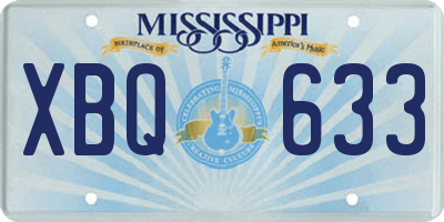 MS license plate XBQ633