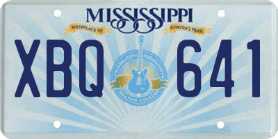 MS license plate XBQ641