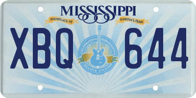 MS license plate XBQ644