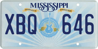 MS license plate XBQ646