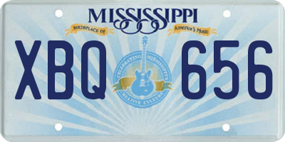 MS license plate XBQ656