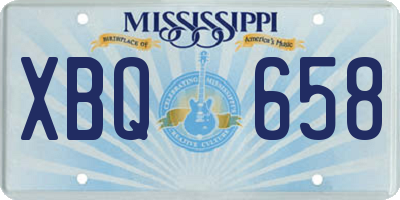 MS license plate XBQ658