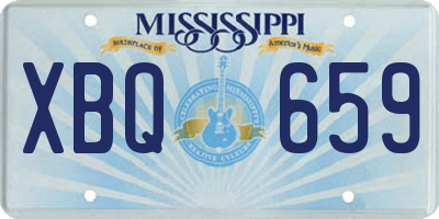 MS license plate XBQ659
