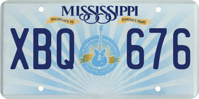 MS license plate XBQ676