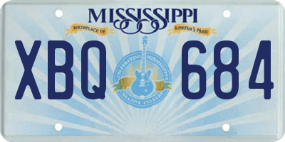 MS license plate XBQ684