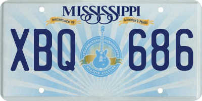 MS license plate XBQ686