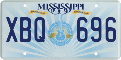 MS license plate XBQ696